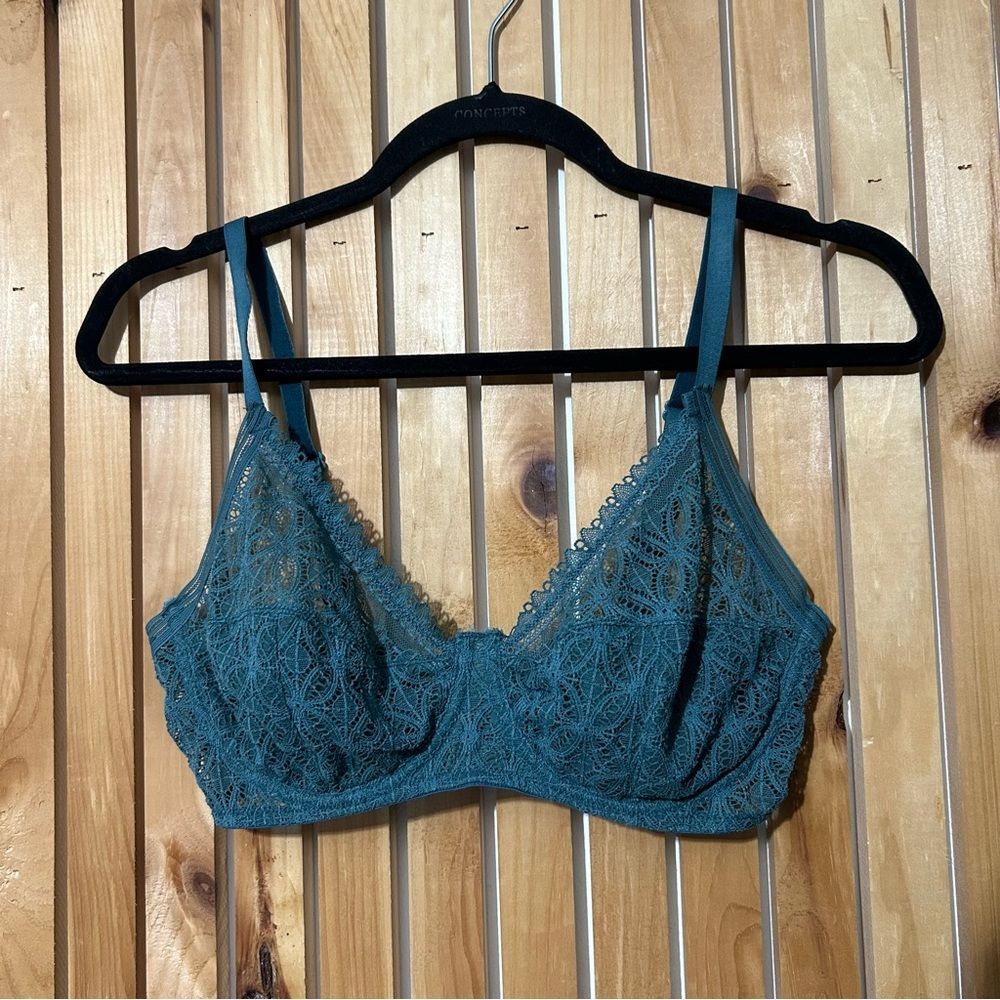 Else Chloe High Apex Underwire Full Cup Bra Size 34DD Blue